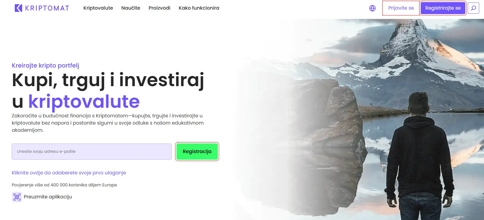 Kriptomat HR registracija