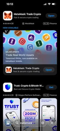 MetaMask mobilna aplikacija