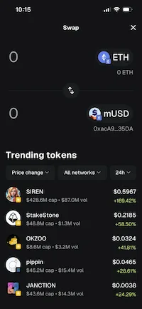 MetaMask swap - zamjena tokena direktno u novčaniku