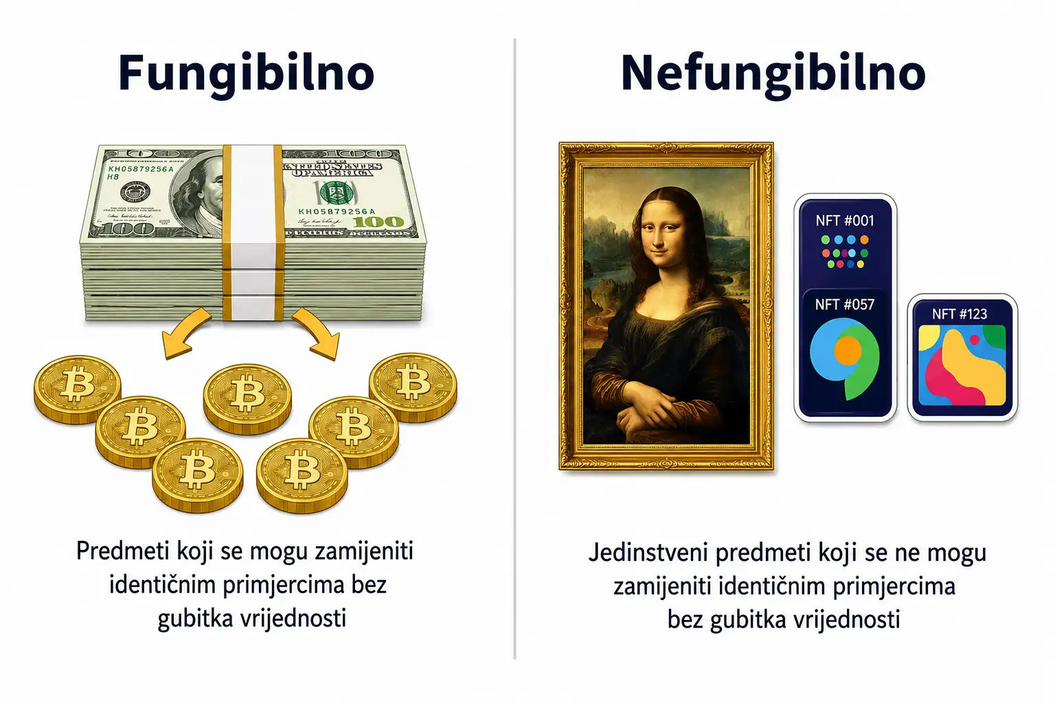 Fungibilno vs. nefungibilno