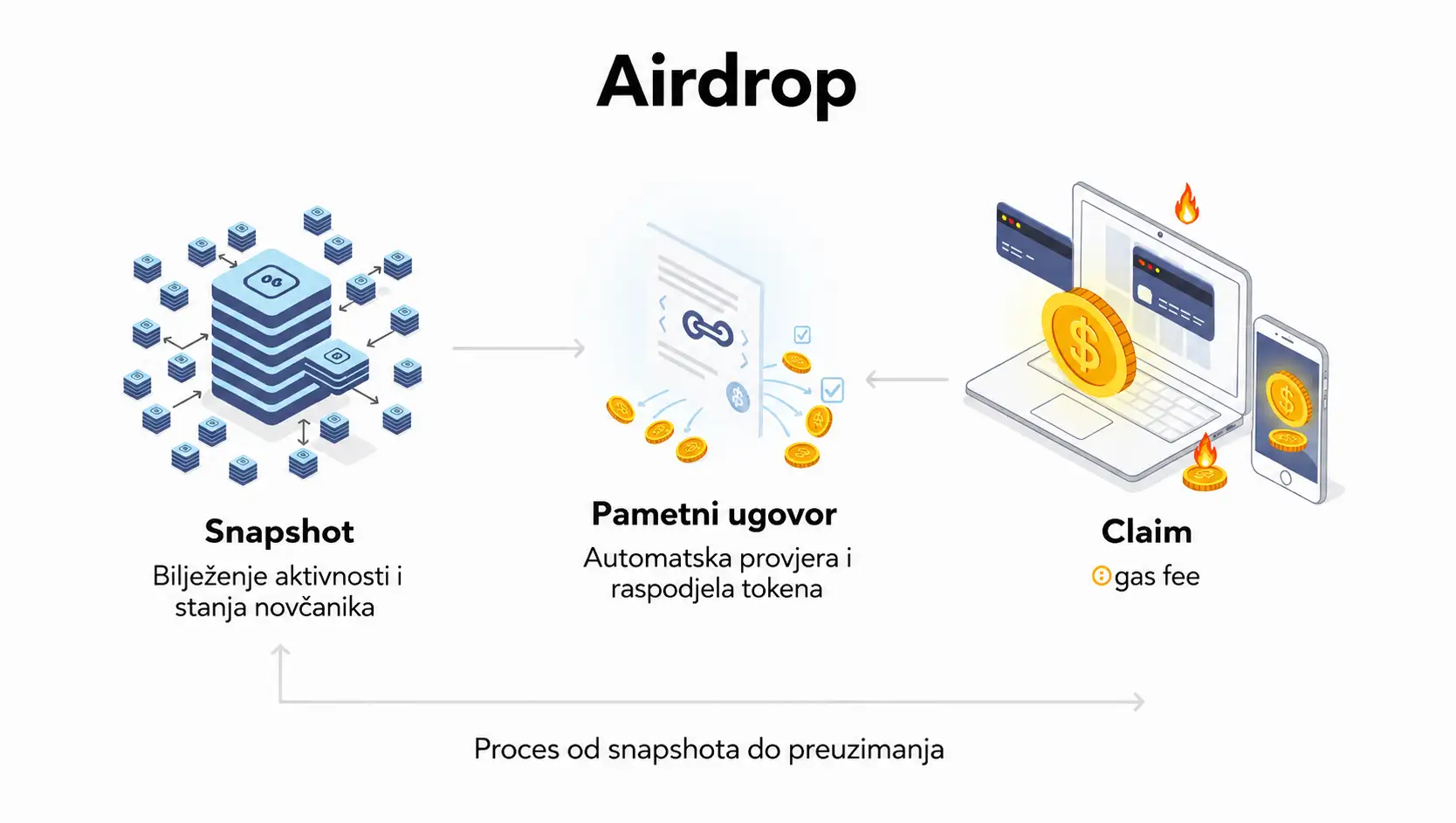 Kako airdrop tehnički funkcioniše
